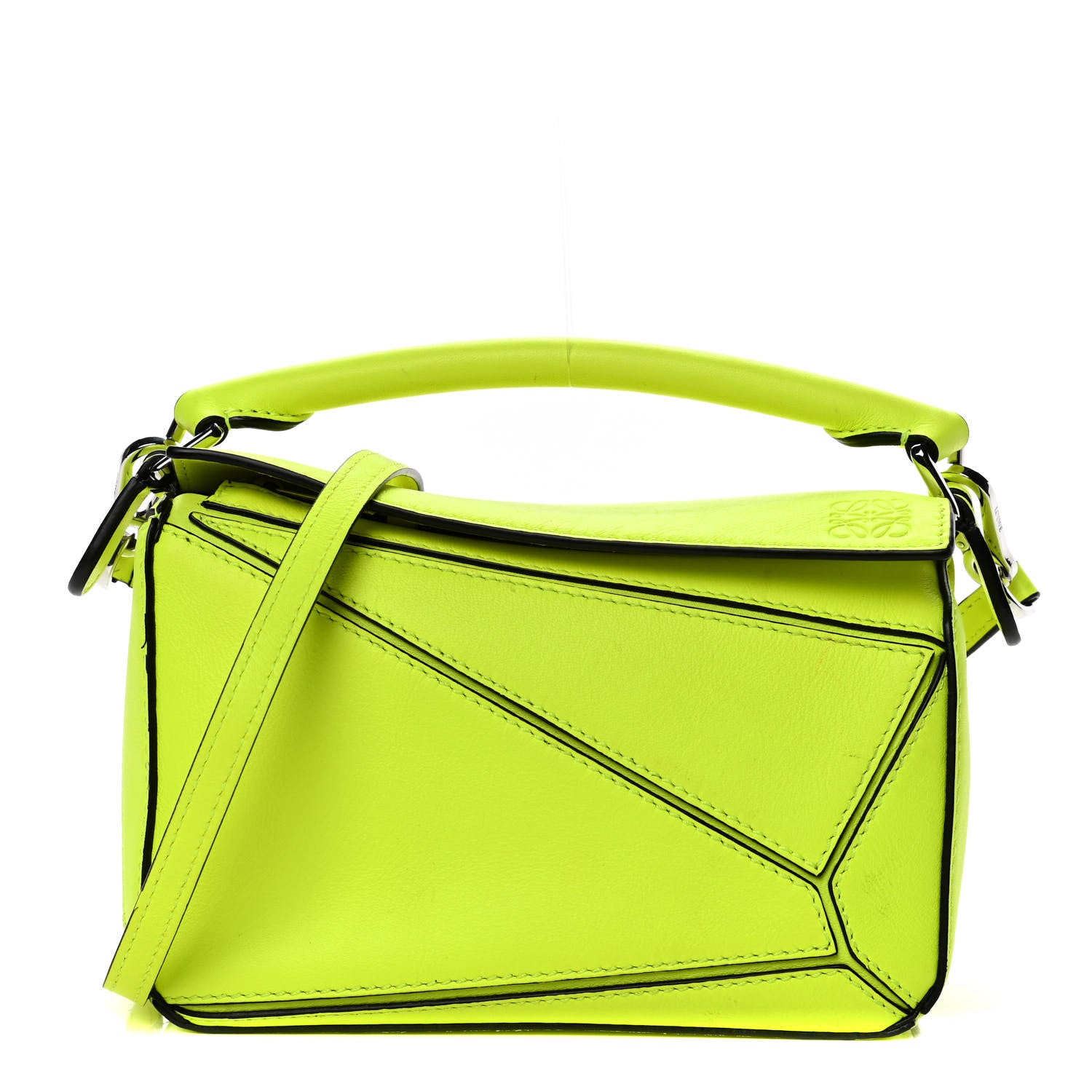 Loewe Calfskin Mini Puzzle Bag Neon Yellow 1 of 13