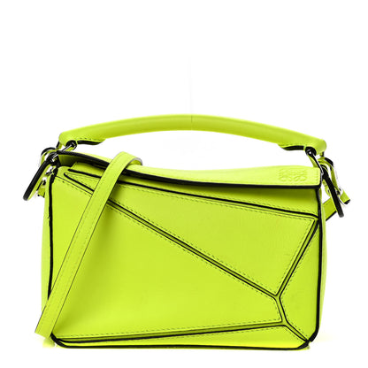 Loewe Calfskin Mini Puzzle Bag Neon Yellow 1 of 13