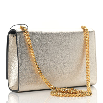 Saint Laurent Metallic Calfskin Small Classic Monogram Kate Satchel Gold 2 of 10