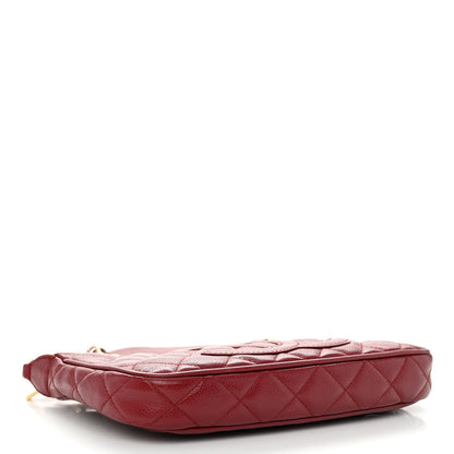 Chanel Caviar Quilted Timeless CC Shoulder Bag Red 4 of 13