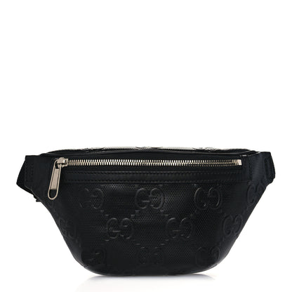 Gucci Calfskin GG Tennis Embossed Belt Bag Black 1 of 9