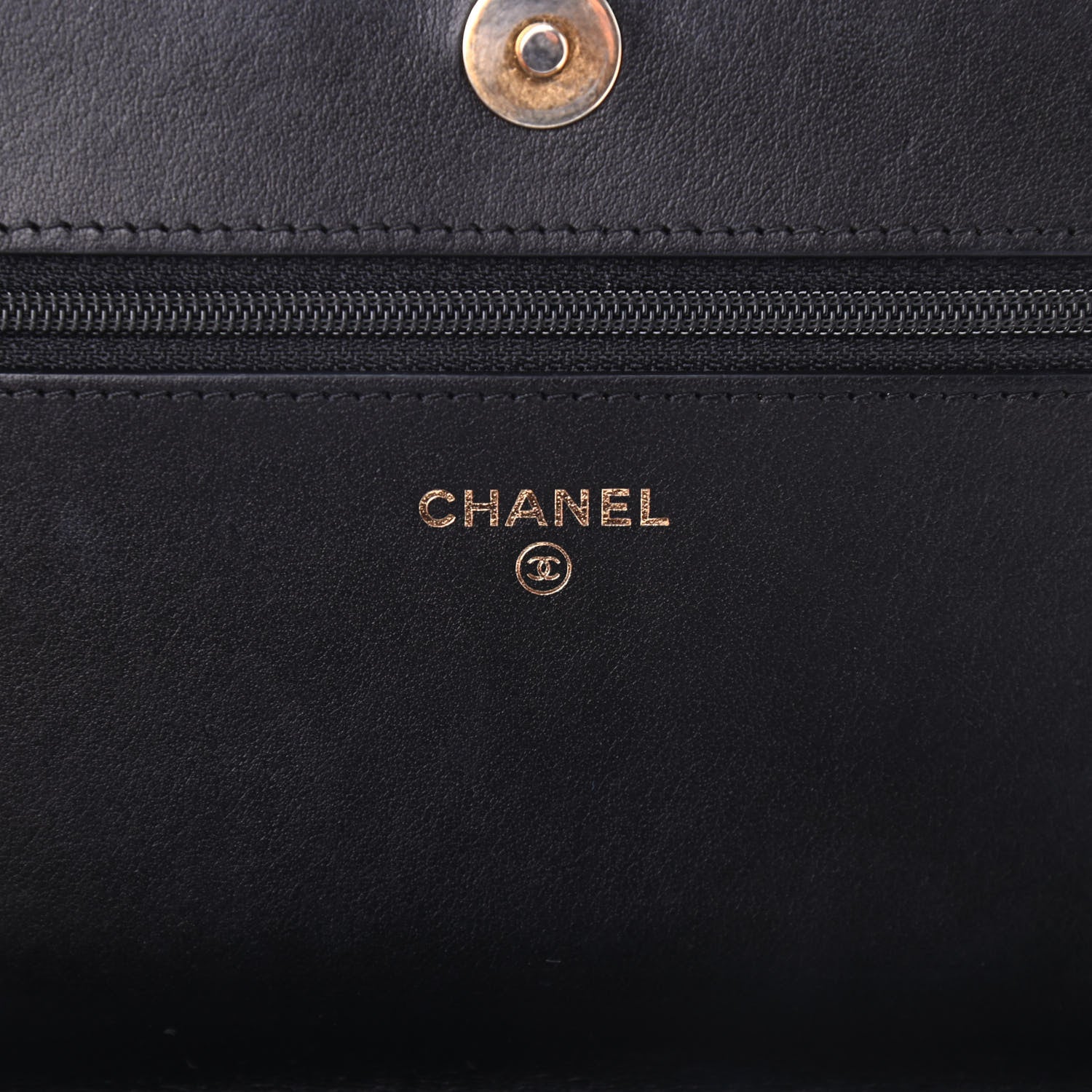 Chanel Caviar Chevron Quilted Boy Wallet On Chain WOC Black 6 of 12