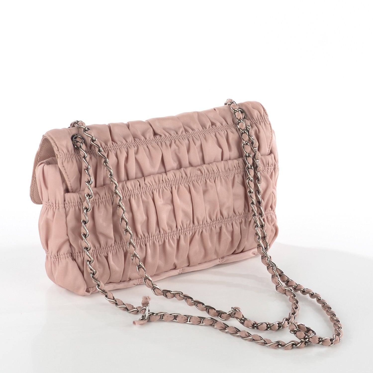 Prada Tessuto Nylon Gaufre Shoulder Bag Opale 3 of 9