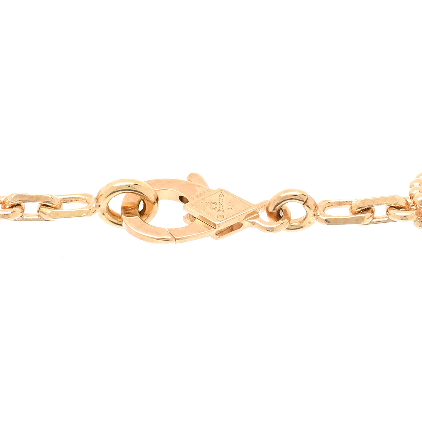 18K Yellow Gold Black Onyx 5 Motifs Vintage Alhambra Bracelet