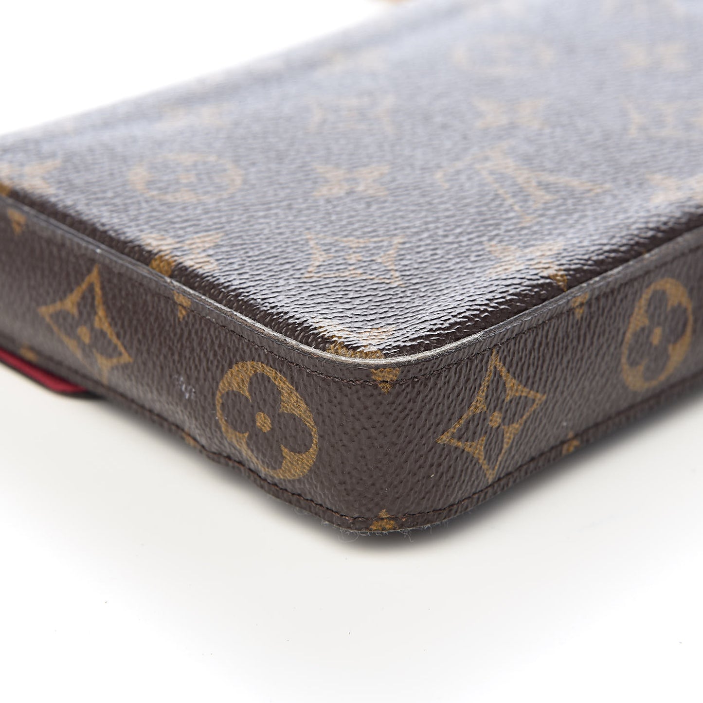Monogram Pochette Felicie Chain Wallet Fuchsia