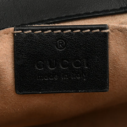 Gucci Calfskin Matelasse Mini GG Marmont Shoulder Bag Black 6 of 14