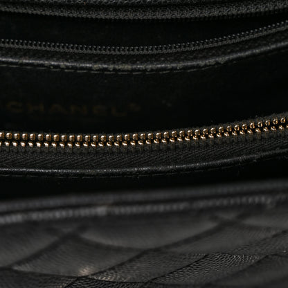 Chanel Caviar Lizard Quilted Large Coco Handle Flap Black 11 of 12