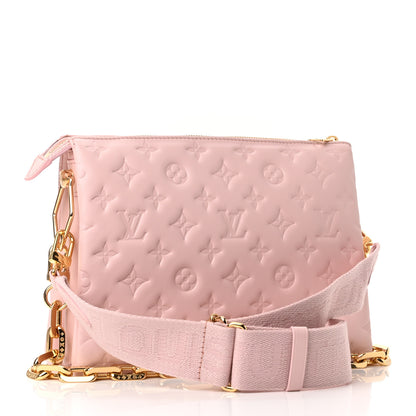 Louis Vuitton Lambskin Embossed Monogram Coussin PM Rose 2 of 11