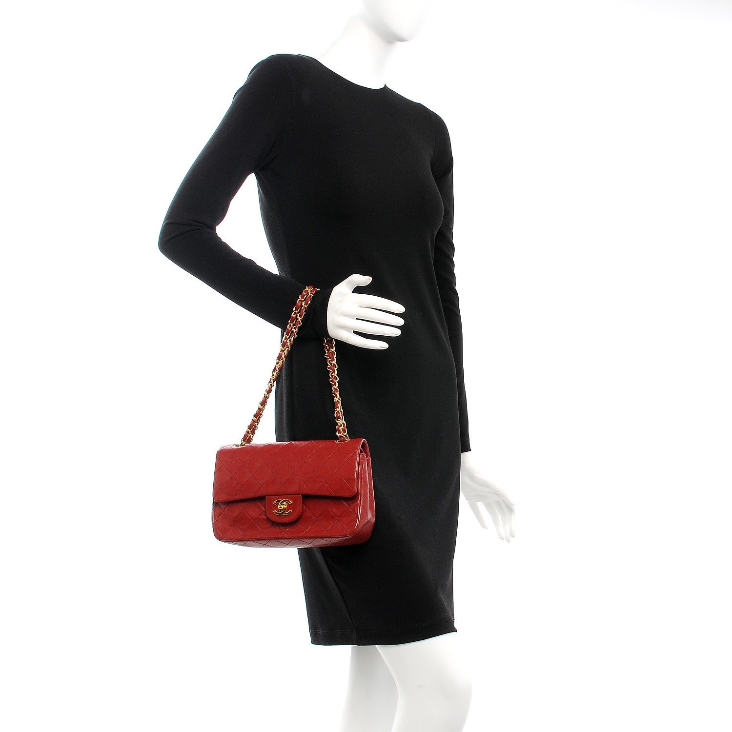 Chanel Lambskin Quilted Small Double Flap Red 3 of 12