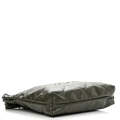 Chanel Shiny Calfskin Quilted Small Chanel 22 Khaki 5 of 10