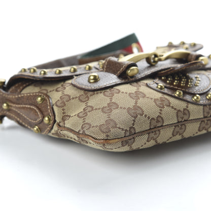 Gucci Monogram Studded Pelham Runway Flap Bag Brown 5 of 9