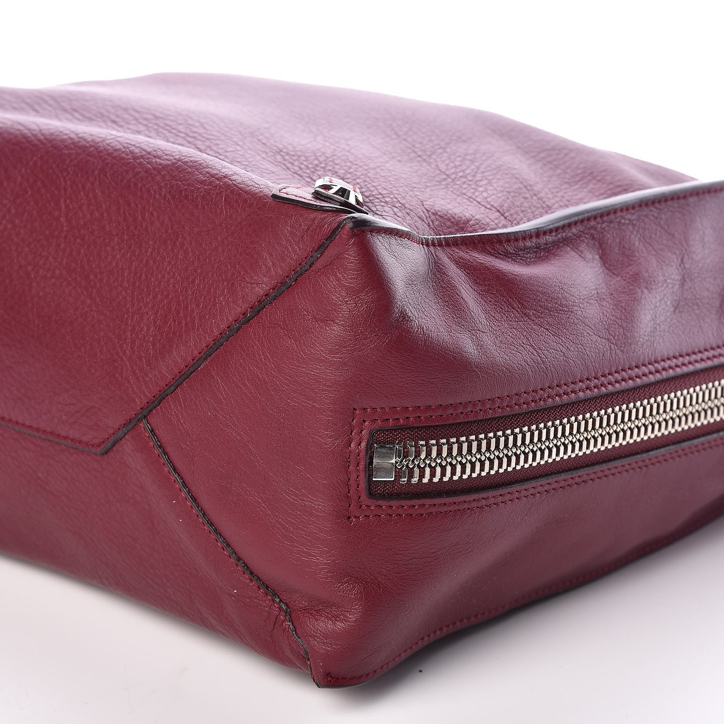 Veau Papier A5 Zip Around Tote Rouge Pourpre