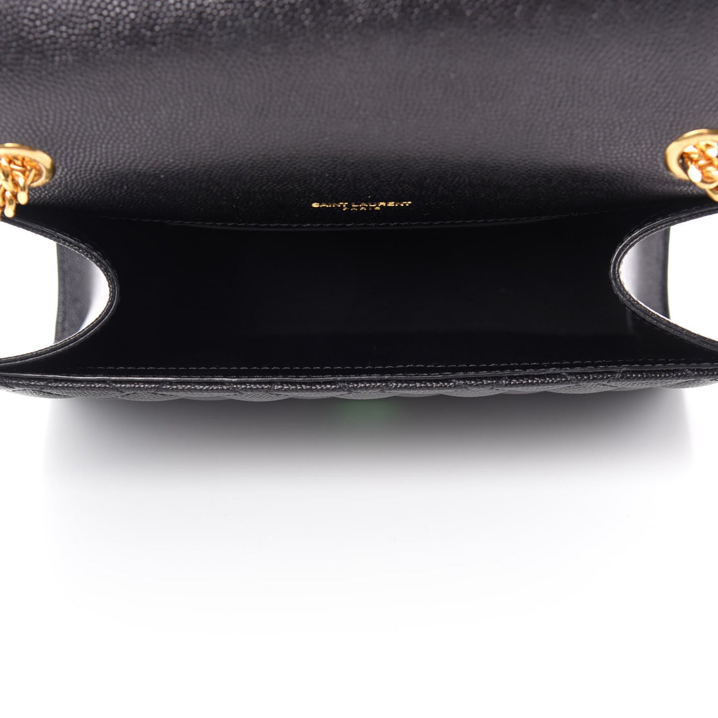 Grain De Poudre Textured Mixed Matelasse Triquilt Small Monogram Satchel Black