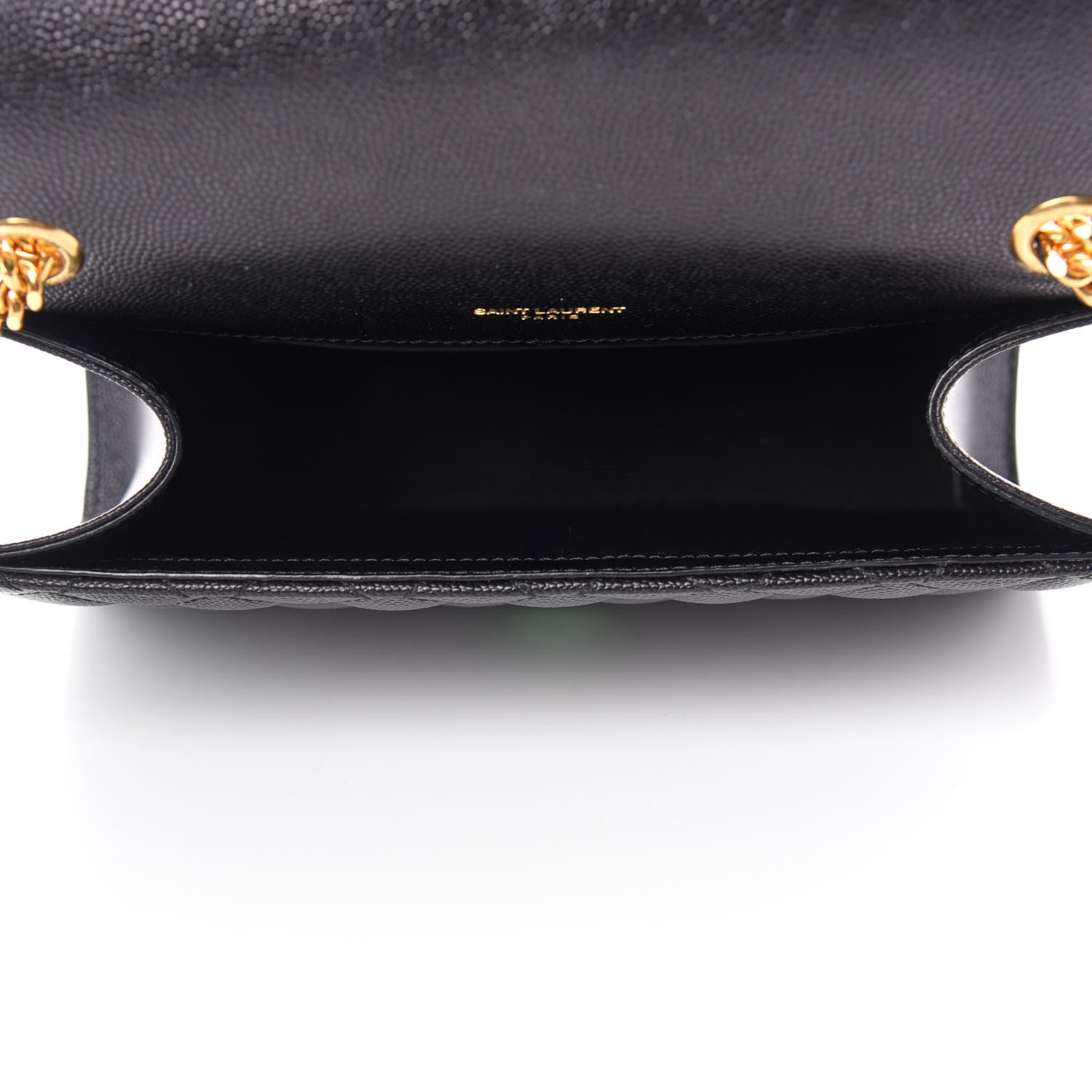 Saint Laurent Grain De Poudre Textured Mixed Matelasse Triquilt Small Monogram Satchel Black 5 of 10