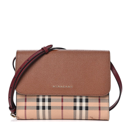 Burberry Haymarket Check Small Loxley Crossbody Bright Toffee 1 of 11