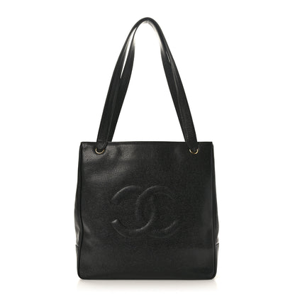 Chanel Caviar Large CC Shoulder Bag Black 1 of 9