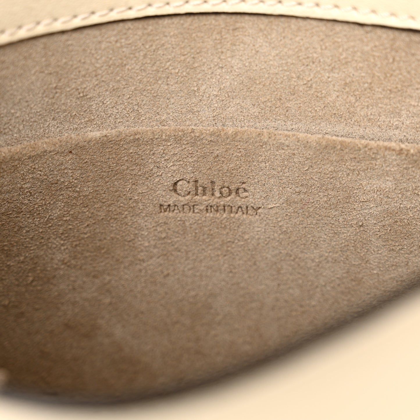 Calfskin Suede Small Nile Bracelet Bag Off White