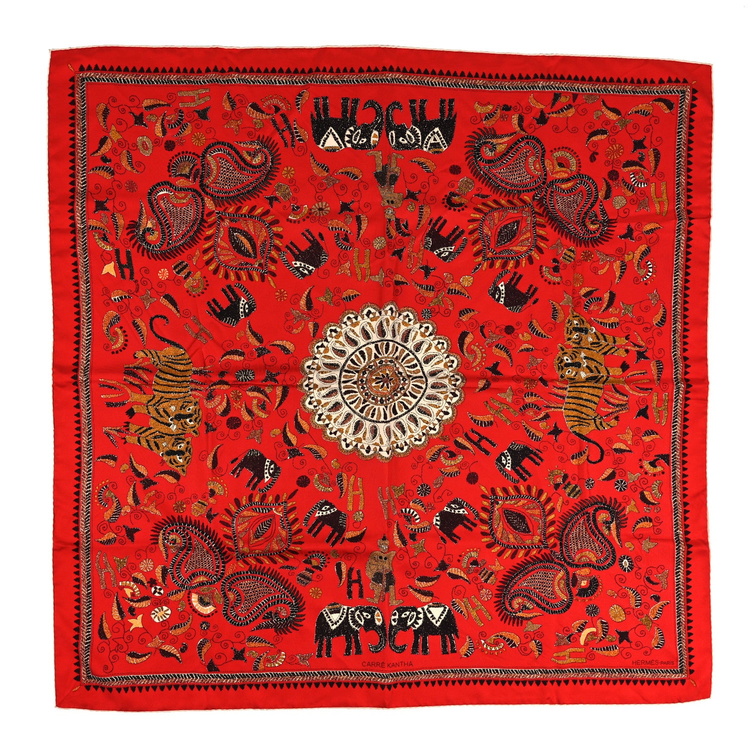 Hermes Silk Kantha Scarf 90 1 of 3
