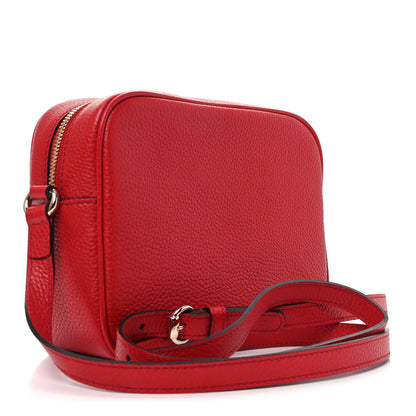 Gucci Pebbled Calfskin Small Soho Disco Bag Vibrant Red 3 of 11