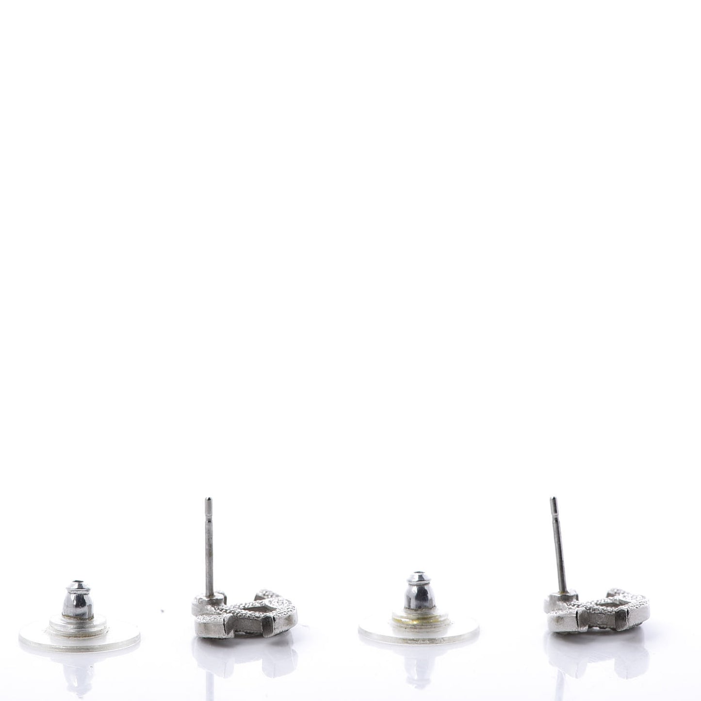 Crystal CC Earrings Silver