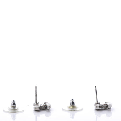 Chanel Crystal CC Earrings Silver 4 of 5