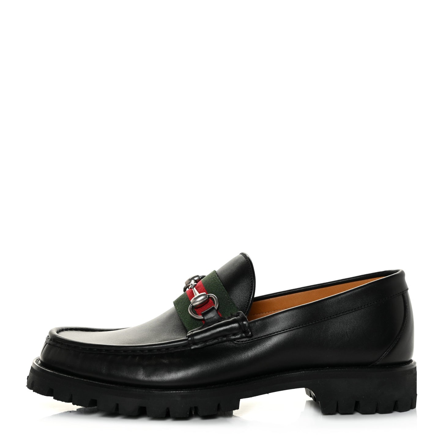 Cirano Lux Web Mens Horsebit Lug Sole Loafers 8.5 Black