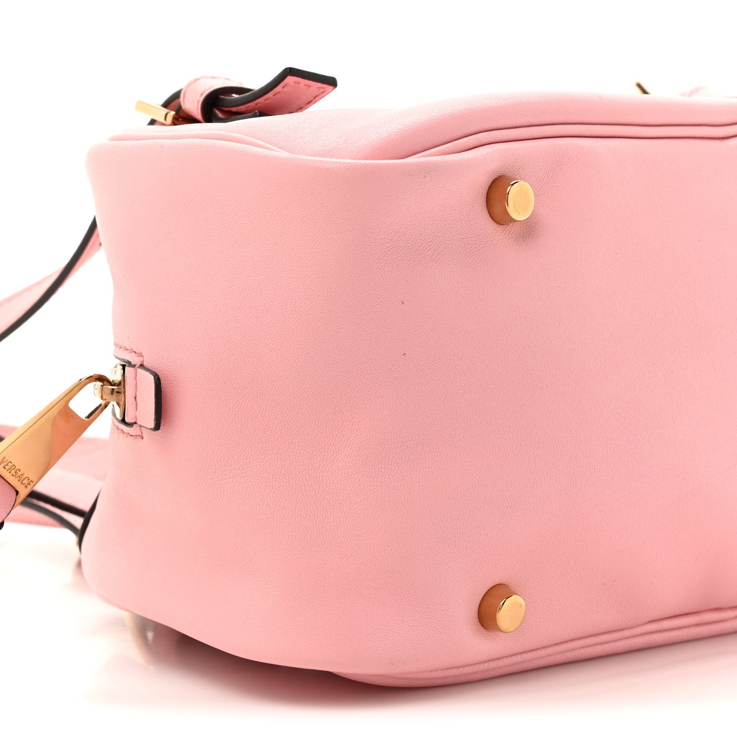 Lambskin Tag Bowling Bag Light Pink