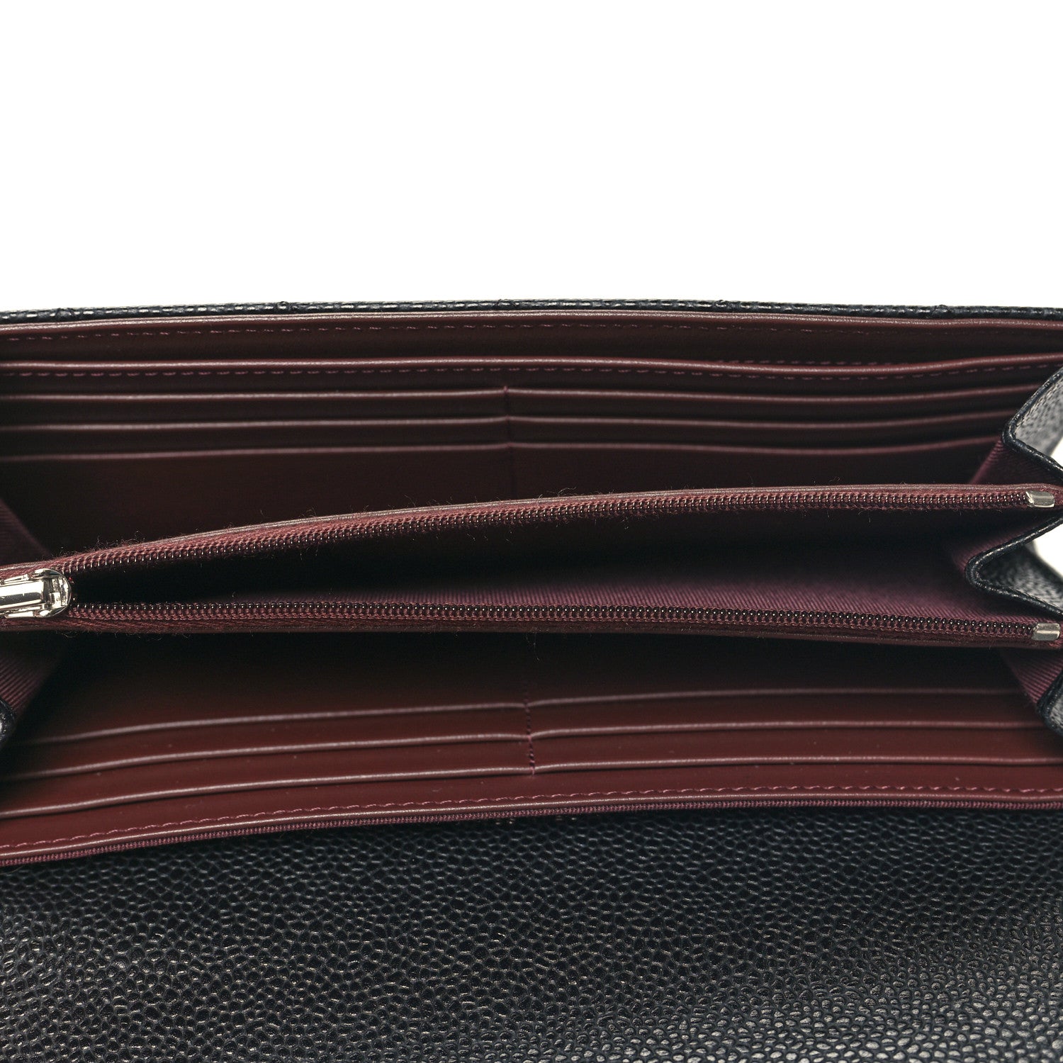 Chanel Caviar Quilted Large Gusset Flap Wallet Black 5 of 9