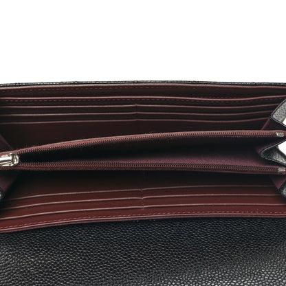 Chanel Caviar Quilted Large Gusset Flap Wallet Black 5 of 9