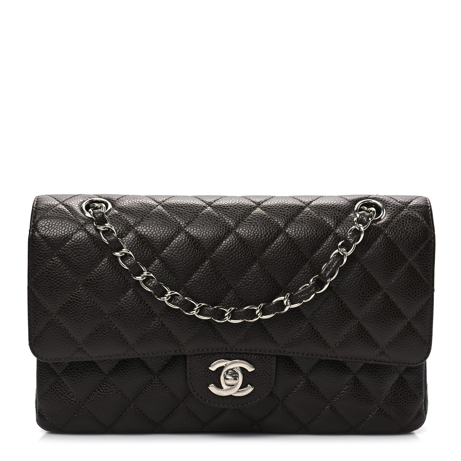 Chanel Caviar Quilted Medium Double Flap Brown 1 of 9