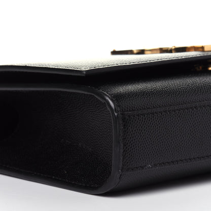 Saint Laurent Grain De Poudre Small Monogram Kate Satchel Black 7 of 10
