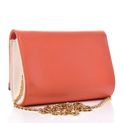 Fendi Nappa Enamel Mini Rush Clutch Orange 3 of 11