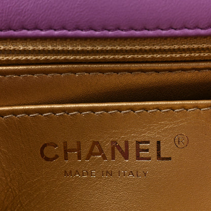Chanel Lambskin Quilted Mini Pearl Crush Flap Purple 6 of 10