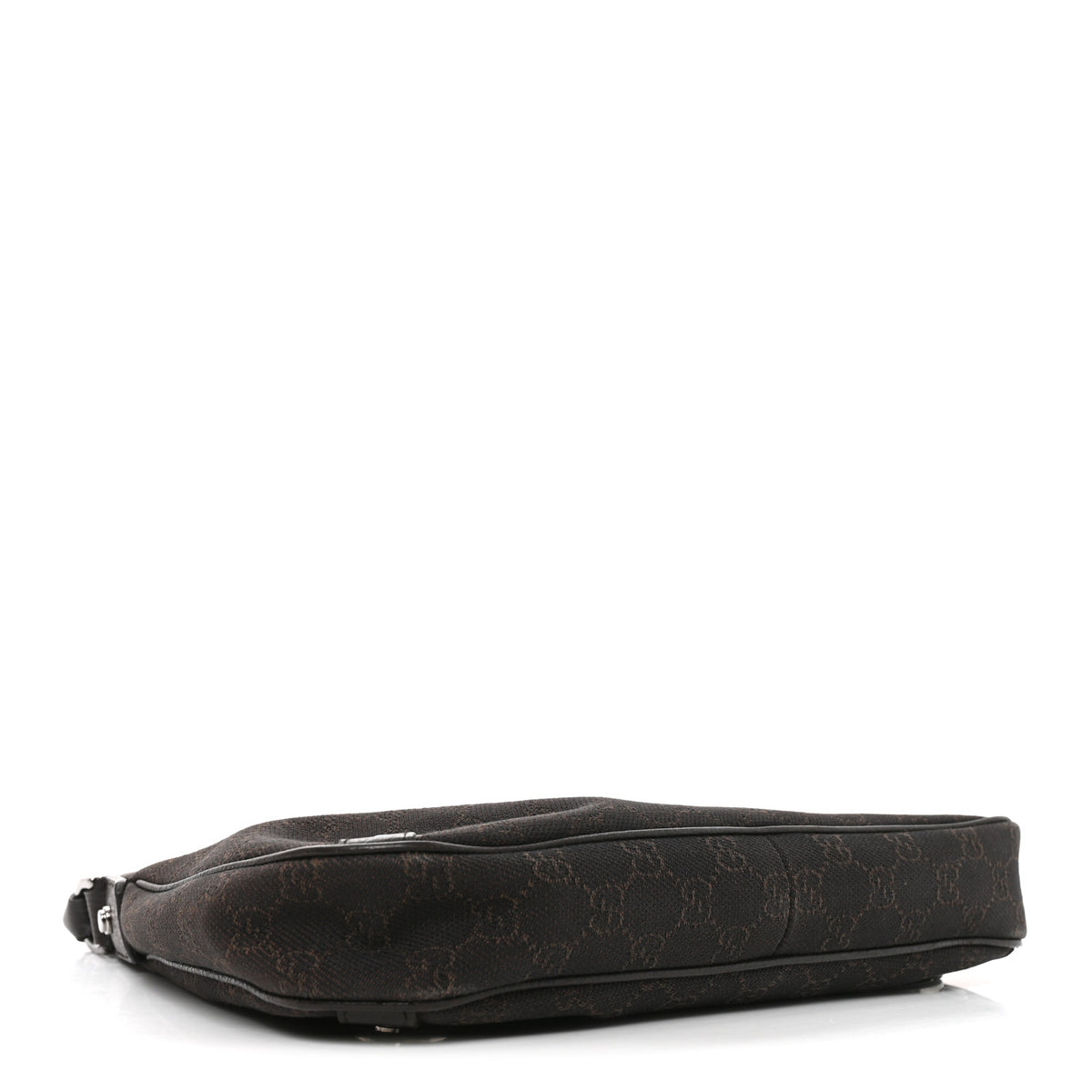 Gucci Denim Monogram Abbey D Ring Hobo Brown 3 of 9