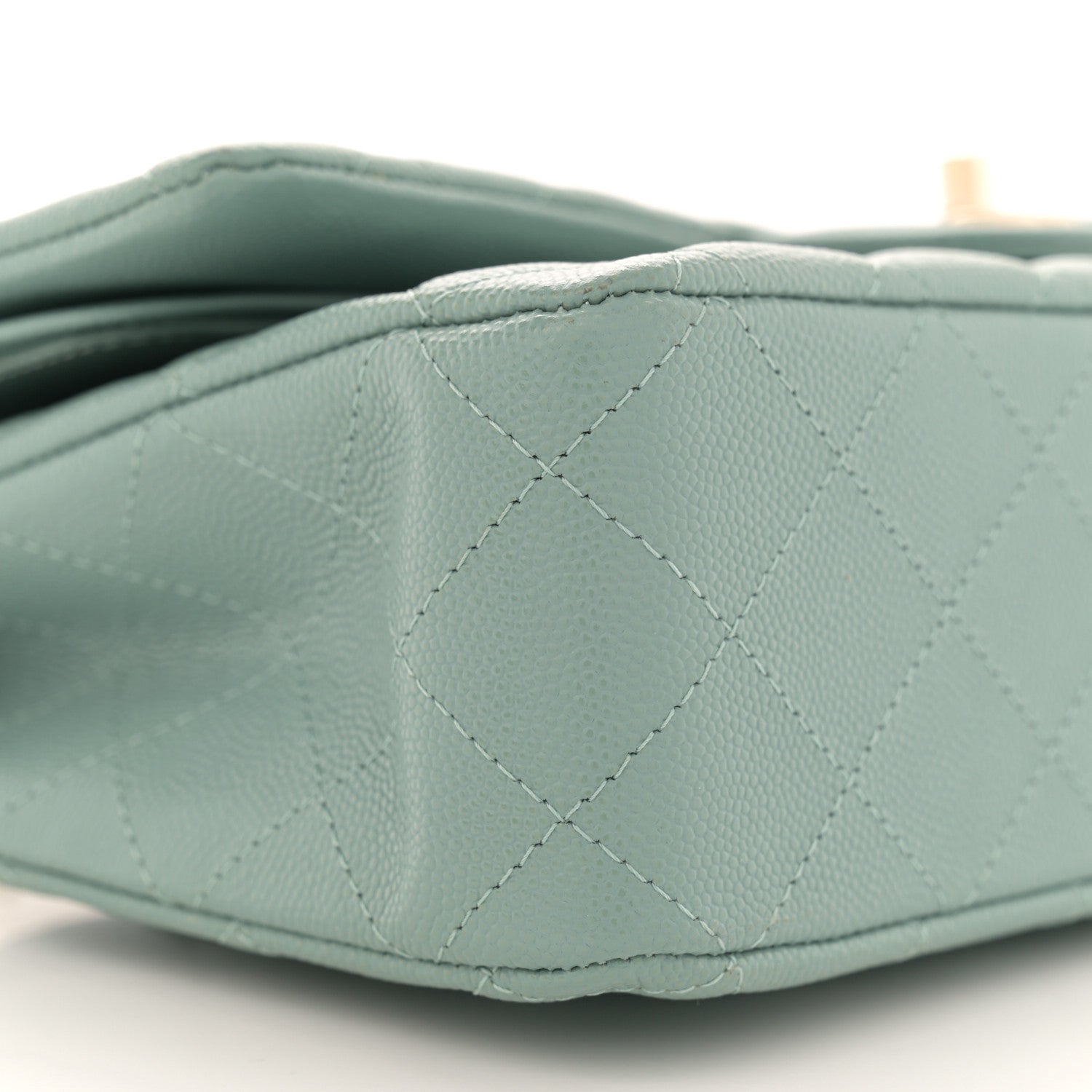 Chanel Caviar Quilted Medium Double Flap Light Blue 9 of 10