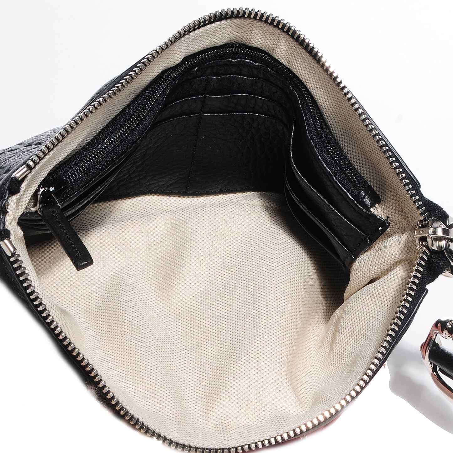 Guccissima Horsebit Detail Wristlet Black