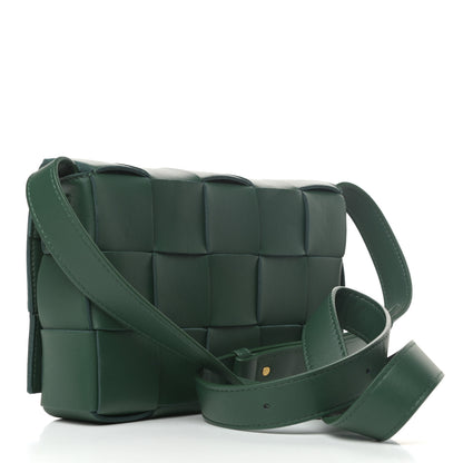 Bottega Veneta Lambskin Maxi Intrecciato Cassette Crossbody Bag Raintree Green 3 of 8