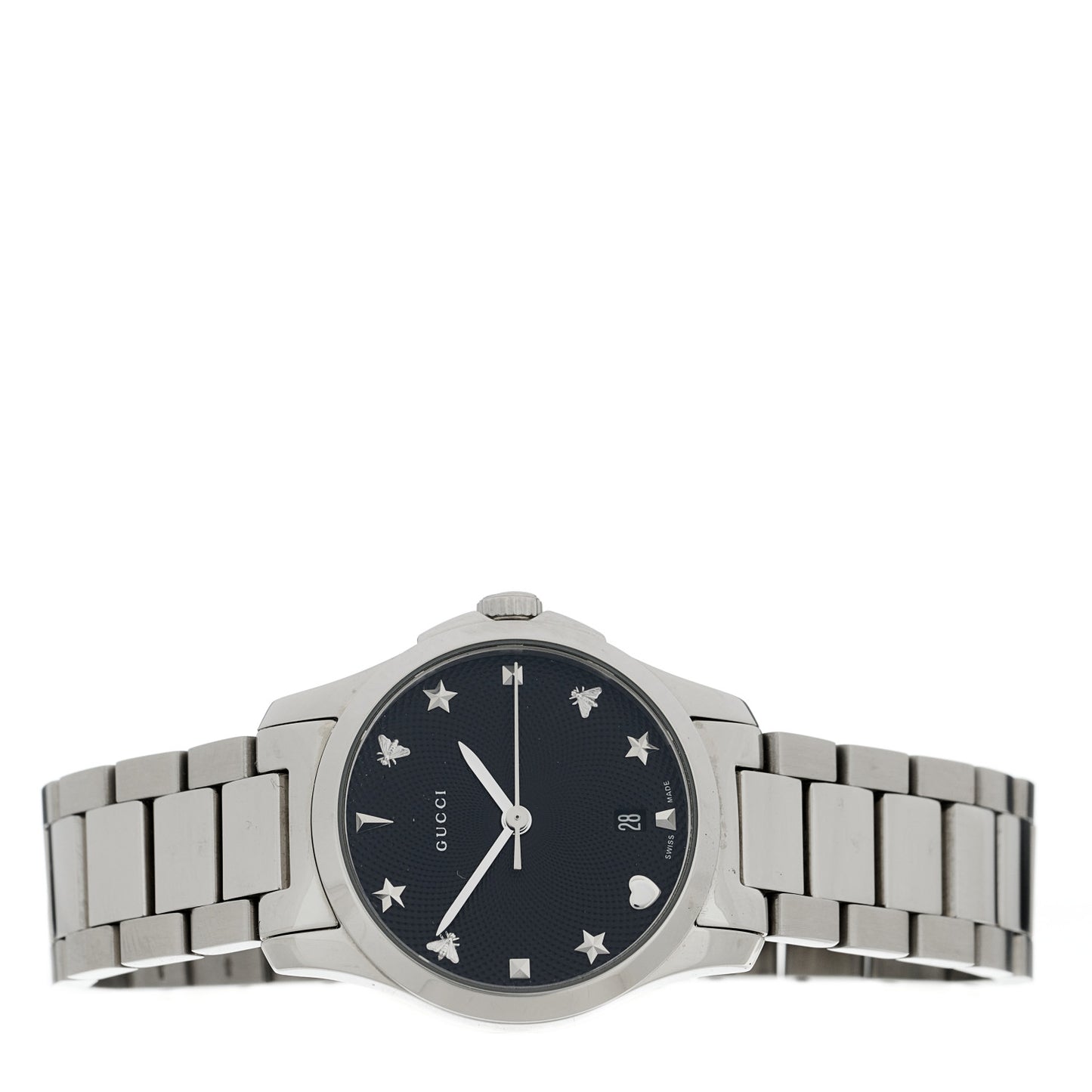 Stainless Steel 27mm G-Timeless Charm Quartz Watch Black