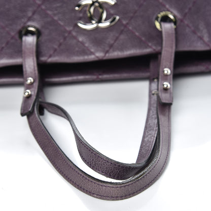 Chanel Glazed Calfskin Large On The Road Tote Purple 16 of 16