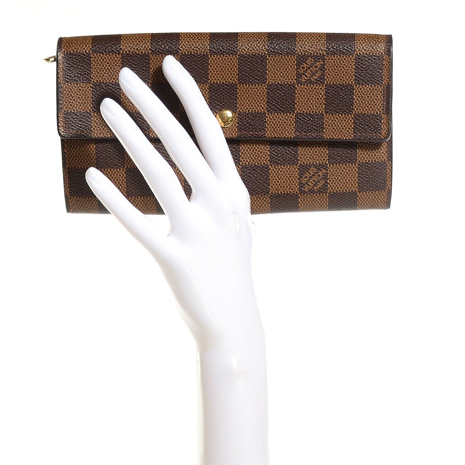 Louis Vuitton Damier Ebene Sarah Wallet 2 of 8