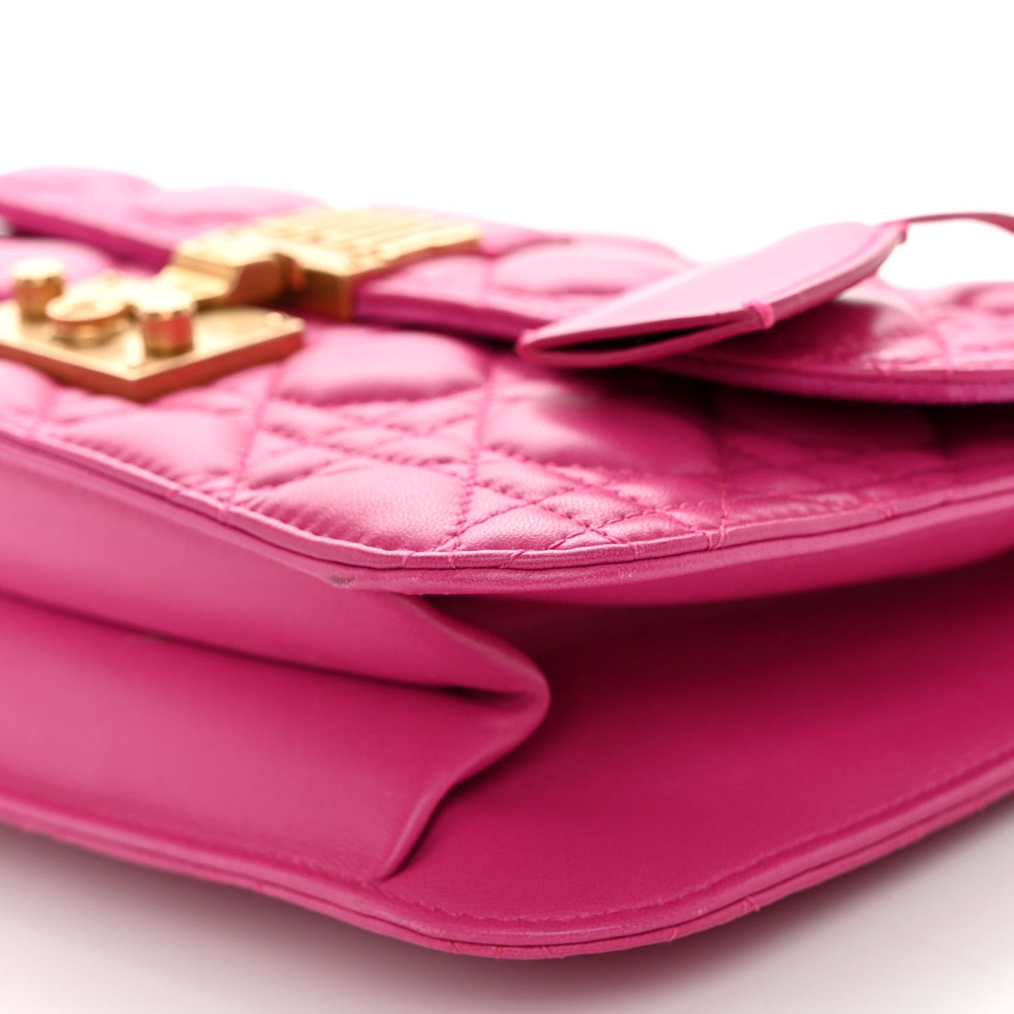 Lambskin Cannage Large Dioraddict Flap Fuchsia