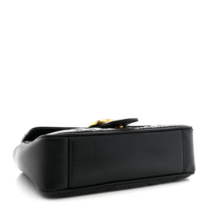 Gucci Calfskin Matelasse Mini GG Marmont Shoulder Bag Black 4 of 14