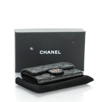 Chanel Caviar Quilted Flap Card Holder Black 4 of 8