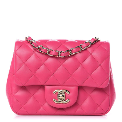 Chanel Lambskin Quilted Mini Square Flap Fuchsia 1 of 9