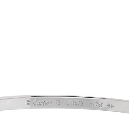 Cartier 18K White Gold 6 Diamond Small LOVE Bracelet 16 3 of 5