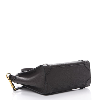 Celine Drummed Calfskin Nano Luggage Brown 4 of 20