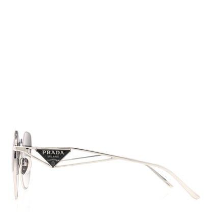 Prada Metal Symbole Triangle Logo Sunglasses SPR57Y Smoky Grey 3 of 9