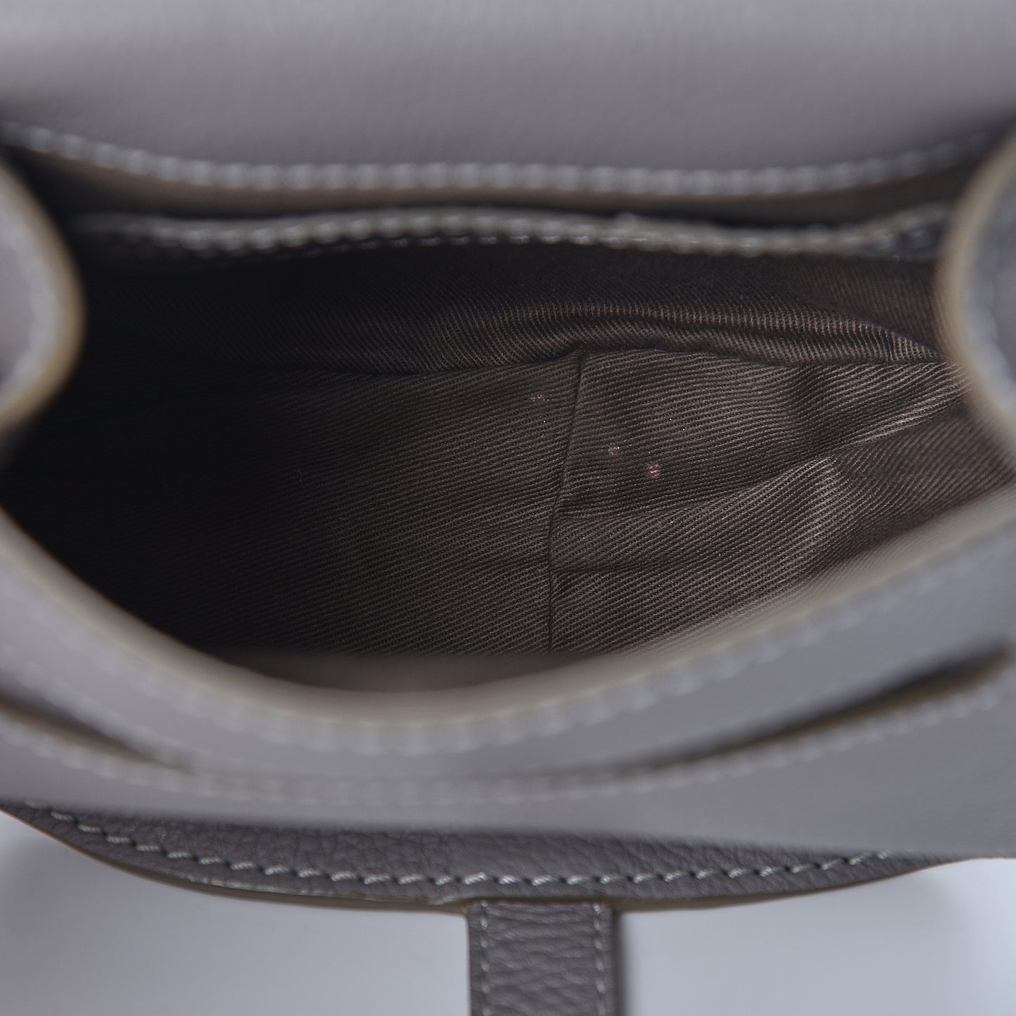 Calfskin Mini Marcie Round Crossbody Bag Cashmere Grey