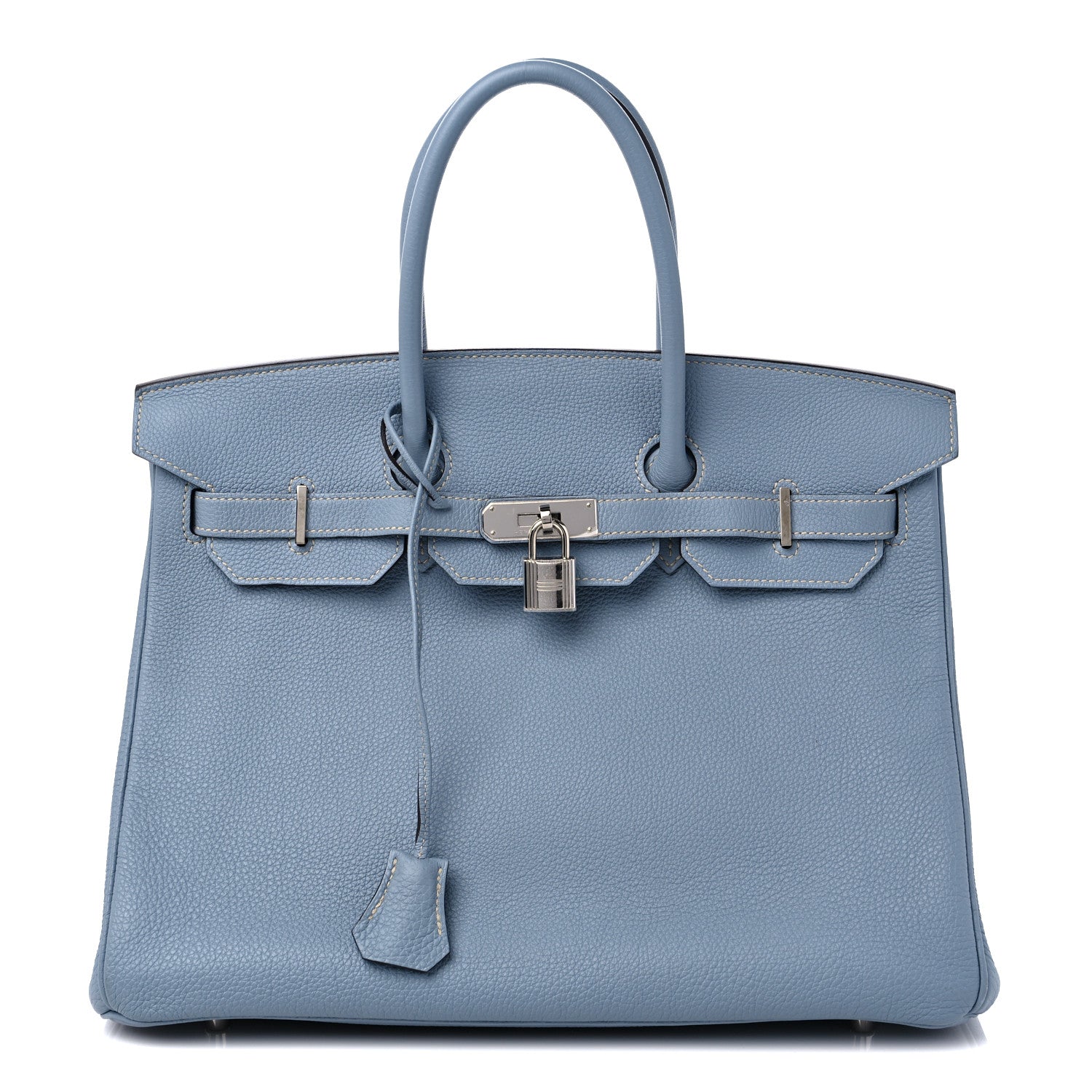 Hermes Togo BIRKIN 35 Bleu Lin 1 of 14