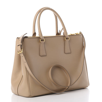 Prada Saffiano Medium Galleria Double Zip Tote Sabbia 2 of 12
